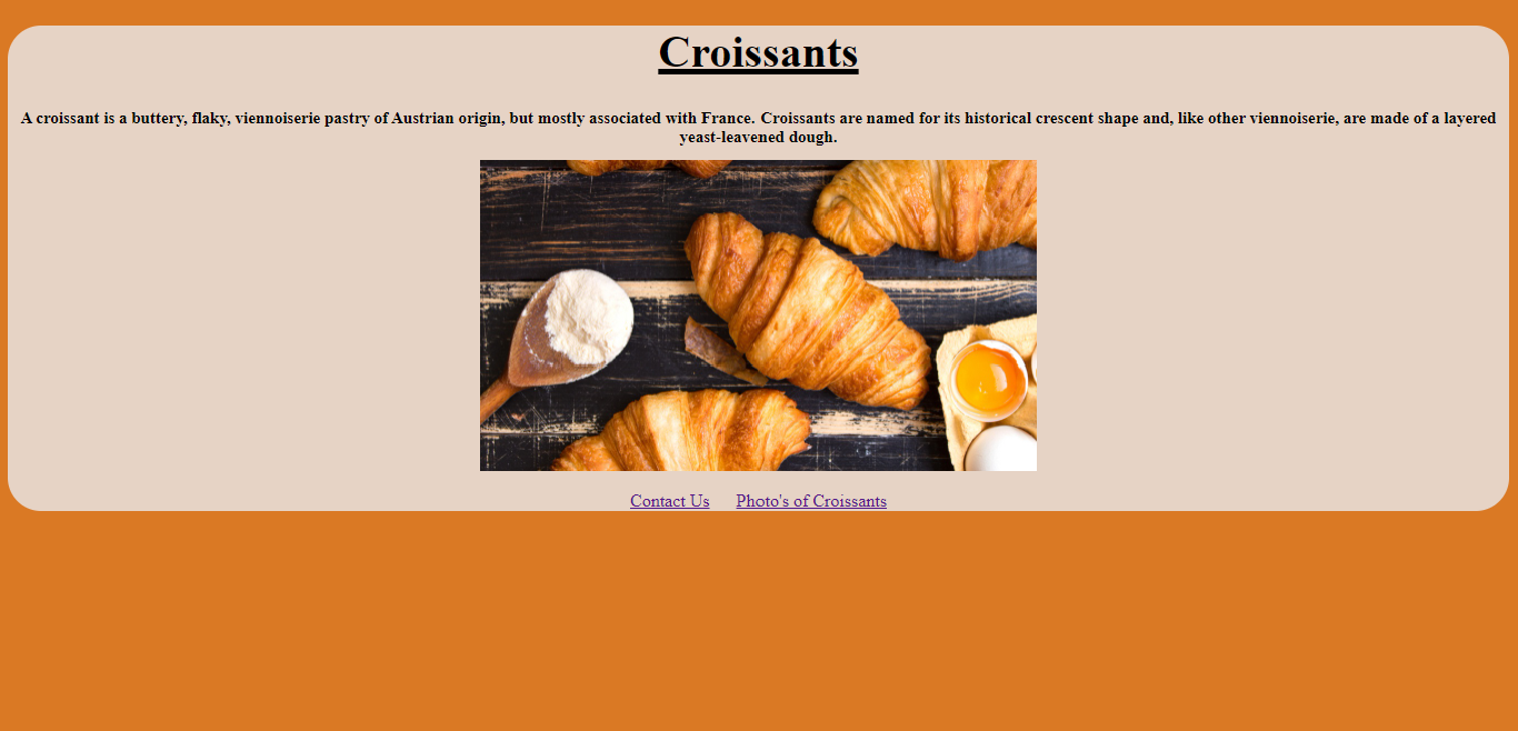 Croissant Website Project